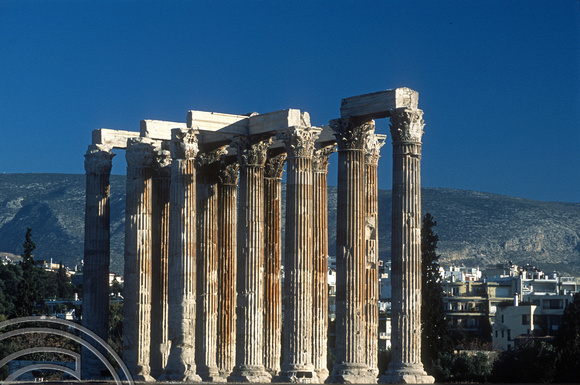 T18070. Ruins at the Acroplolis. Athens. Greece. February 2004.