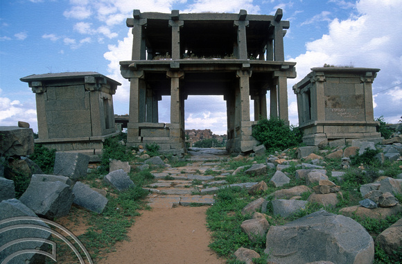 T6166. Ruins of the old city. Hampi. Karnataka. India. December.1997