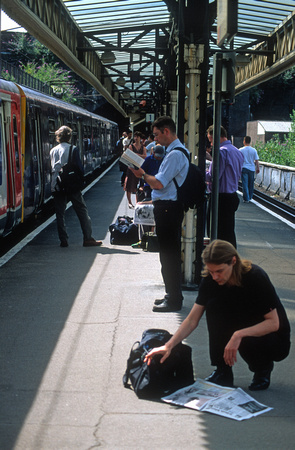 12370. Passengers tranded after their train was cancelled. Drayton Park. 16.7.03