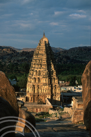 T6121. Gopuram of the Virupaksha Temple. Hampi. Karnataka. India. December.1997