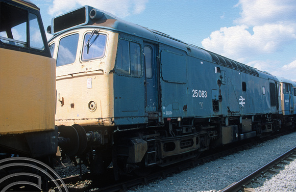 04102. 25083. Withdrawn but on display. Crewe Basford Hall open day. 21.8.1994