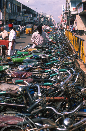T6596. Bicycle park. Pondicherry. Tamil Nadu India. 29th January 1998