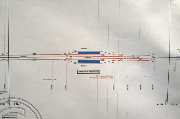DG159530. Hs2 plan of Birmingham Interchange. Euston. IET. London. 12.9.13.