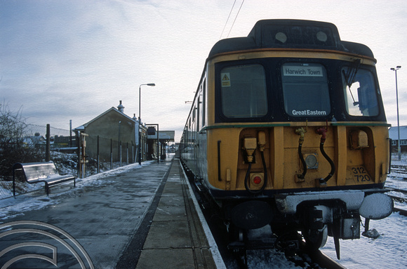 11689. 312720. in the snow. Harwich Town. 31.01.03