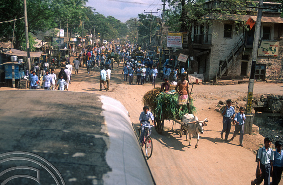 T6160. View from the roof of a bus. Hospet. Karnataka. India. December.1997
