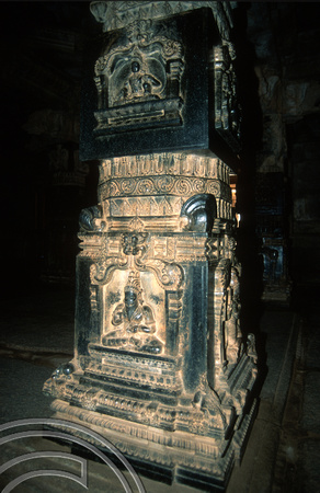 T6137. Inside the Hazara Rama temple. Hampi. Karnataka. India. December.1997