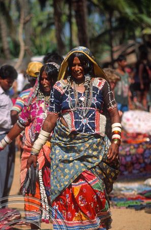 T4479. Tribal women at the Flea market. Anjuna. Goa. India. December 1993.