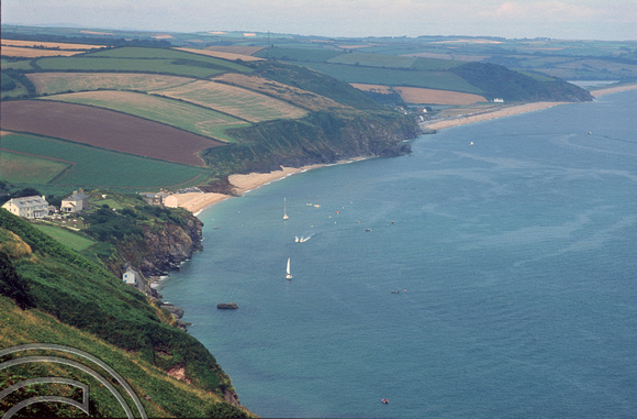 T4663. Coastline around Hallsands. Devon. England.  4th August 1994.