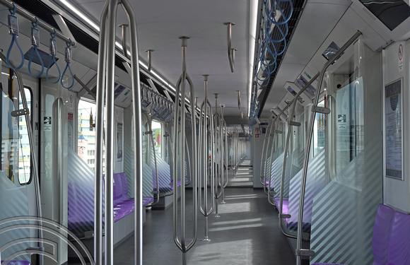 DG262547. Interior. Purple line train. Bangkok. Thailand. 11.1.16