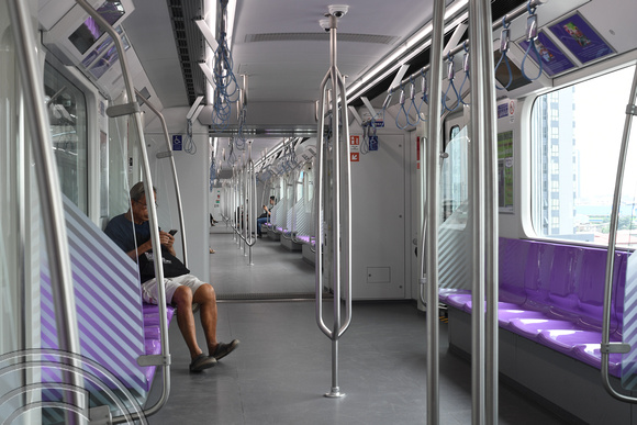 DG262525. Interior. Purple line train. Khlong Bang Phai. Thailand. 11.1.16
