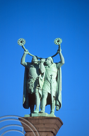 T4726. Statue in Vester Volgade. Copenhagen. Denmark. August 1994.