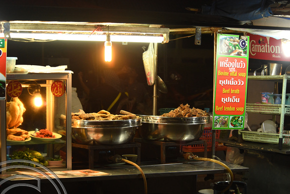 DG262999. Night market on the riverfront. Krabi. Thailand. 16.1.17
