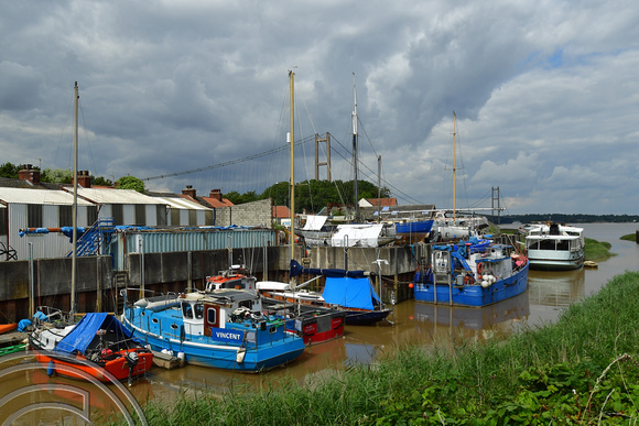 DG399357. Boats moored up in Barton haven. Barton-upon-Humber. Lincolnshire. 26.7.2023.