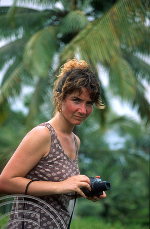 T4769. Lynn with camera. Ubud. Bali. Indonesia. December1994