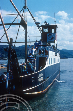 T02789. Passengers on the Skye ferry. Kyle of Lochalsh. Skye. Scotland. 23rd July 1990