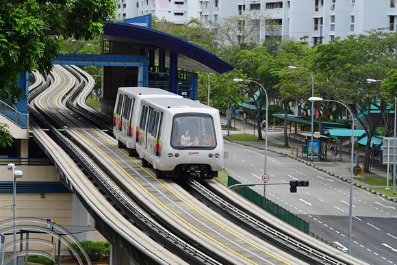 DG265942. LRT train. Bukit Panjang. Singapore. 18.2.17
