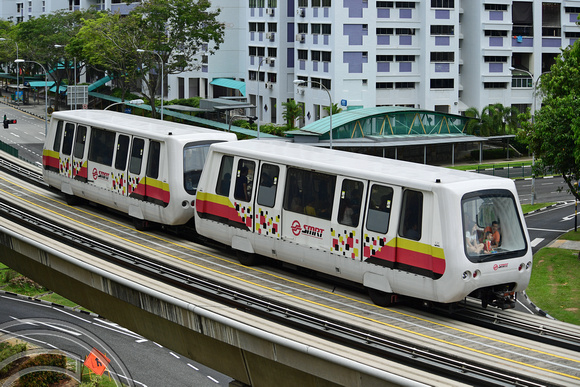 DG265945. LRT train. Bukit Panjang. Singapore. 18.2.17