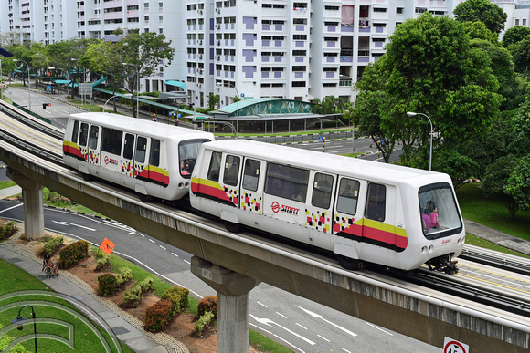 DG265947. LRT train. Bukit Panjang. Singapore. 18.2.17