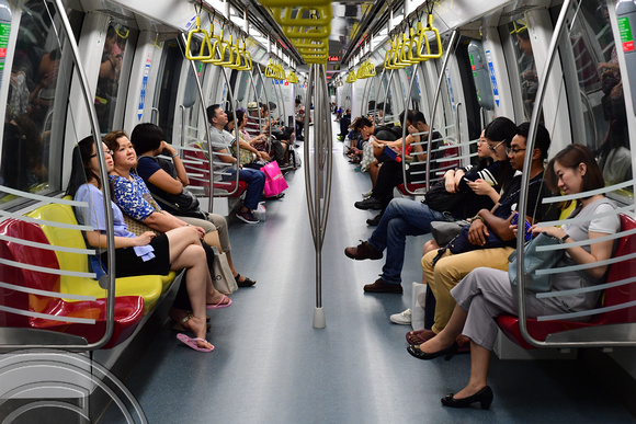 DG265727. Interior. Downtown line. train. Singapore. 17.2.17