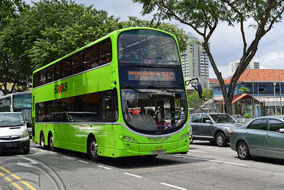 DG266017. UK built bus.  Singapore. 19.2.17