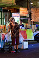 DG267379. Old woman collecting recycling. Rambutri. Bangkok. Thailand. 26.2.17