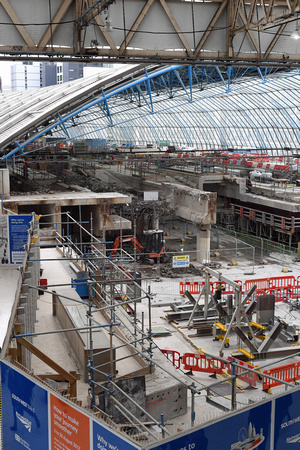 DG268582. Rebuilding the former Eurostar terminus. Waterloo. 29.3.17