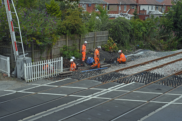 DG400725. New cabling work for LIDAR. North Seaton. Northumberland.  10.8.2023.