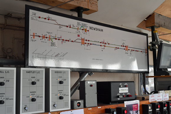 DG400401. Signalling diagram. Newsham signalbox. Northumberland.  10.8.2023.