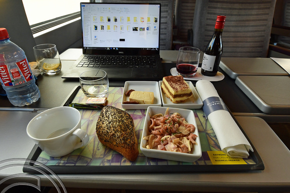 DG270904. Meal on Train 9153. 17.56 Brussels - St Pancras. 23.5.17