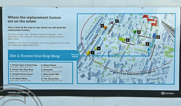 DG274614. Details of new homes on Hampstead Rd. Euston. London. 21.6.17