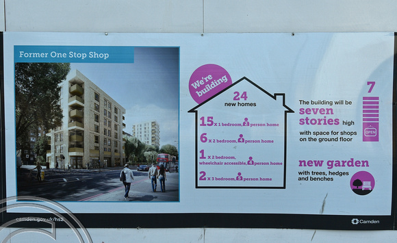 DG274615. Details of new homes on Hampstead Rd. Euston. London. 21.6.17