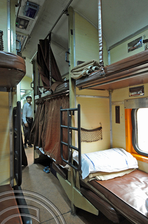 DG76180. 2AC compartment.  Coach 90260.Ashram Exp. Delhi Jn. India. 10.3.11.