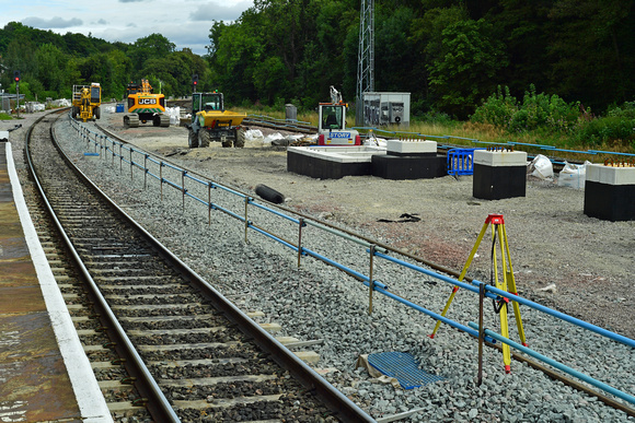 DG401201. New platform and running line under construction. Dore and Totley. 25.8.2023.