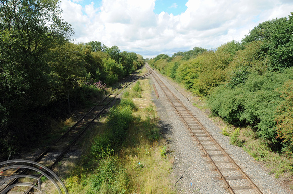 DG89759. HS2 and E-W rail. Former station site. Calvert. Buckinghamshire. 11.8.2023.