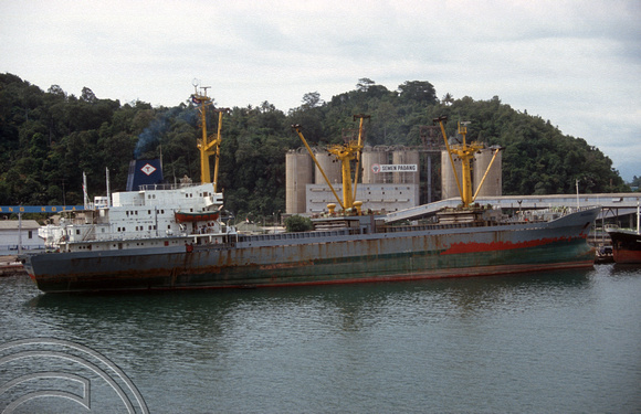 T03924. Ship Tapac 1 in the harbour. Padang. West Sumatra. Indonesia. 27th June 1992