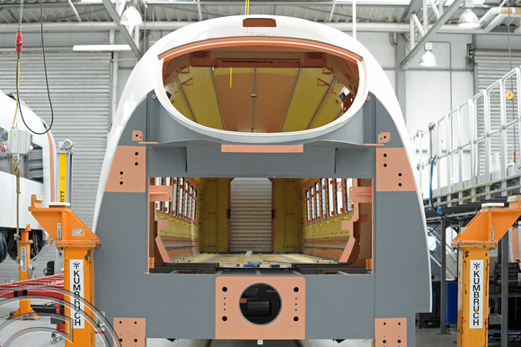 DG50572. Velaro driving car bodyshell. Siemens Krefeld. 28.4.10.