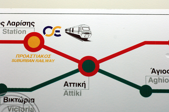 FDG05994. Looks familar. Route map on the metro. Athens. Greece. 17.6.07.