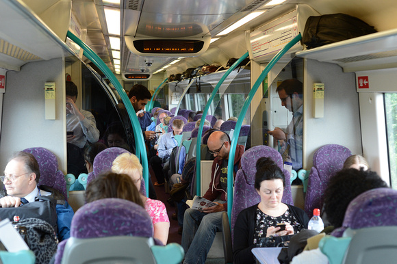 DG182069. Crowded TPE class 170 interior. 17.6.14.