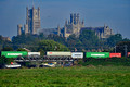 DG401827. Intermodal passes the cathedral. Ely. 7.9.2023.