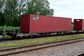 DG350907. Intermodal container wagons. Ely.10.6.2021.