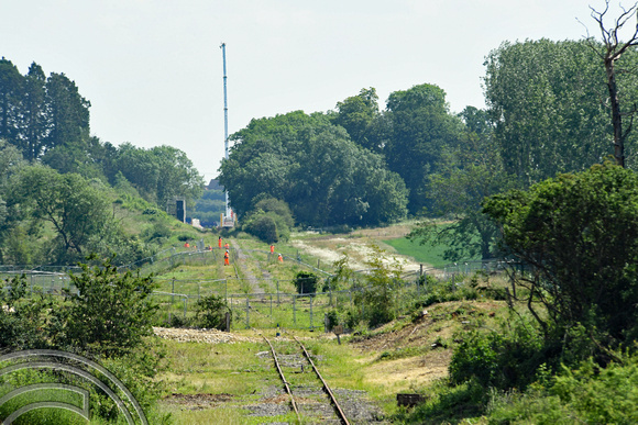 DG352064. E-W rail looking East from Addison Rd overbridge. Steeple Claydon. Buckinghamshire. 23.6.2021.