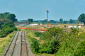 DG352068. E-W rail looking West from Addison Rd overbridge. Steeple Claydon. Buckinghamshire. 23.6.2021.