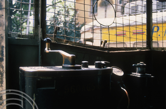 T6769. Tram power controller. Calcutta. West Bengal. India. February 1998