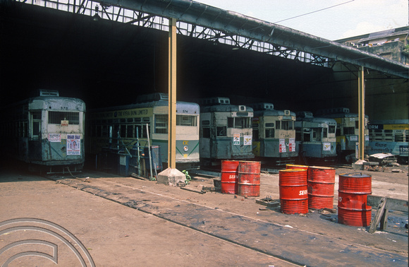 T6767. Park Circus tram shed. Calcutta. West Bengal. India. February 1998