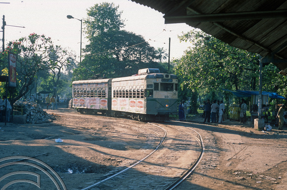 T6780. Tram 601 at the terminus. Calcutta. West Bengal. India. February 1998