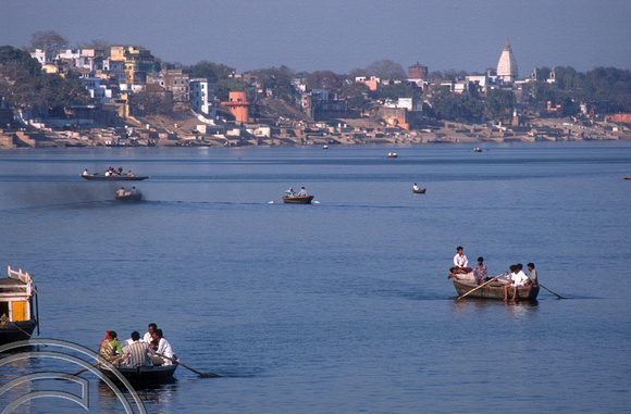 T6795. Boats on the Ganges. Varanasi. Uttar Pradesh. India. February 1998