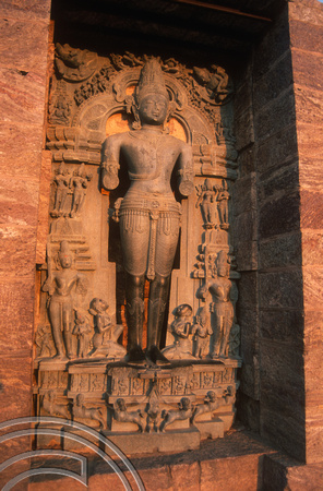 T6710. Statue of Surya the Sun God on the Sun Temple. Konarak. Orissa. India. February 1998