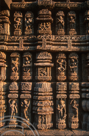 T6734. Carvings on the Sun temple. Konarak. Orissa. India. February 1998