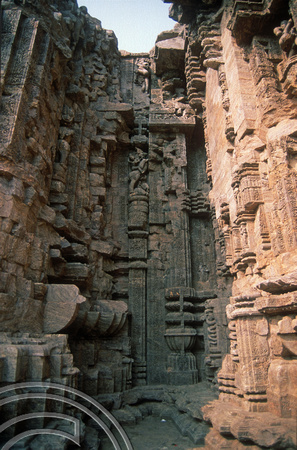 T6741. Carvings on the Sun temple. Konarak. Orissa. India. February 1998