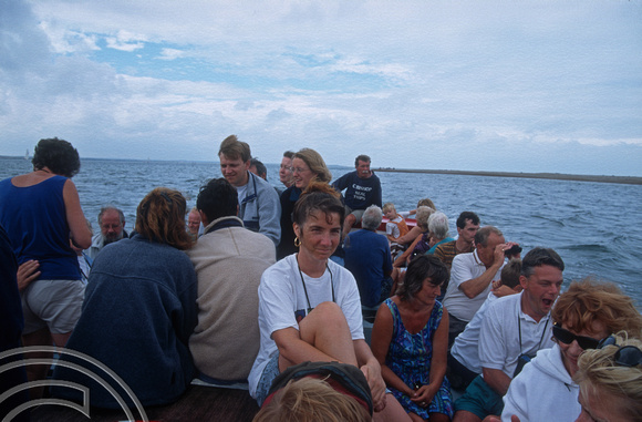 T5975. Lynn going seal spotting. Blakeney. Norfolk. England. 24th August 1997